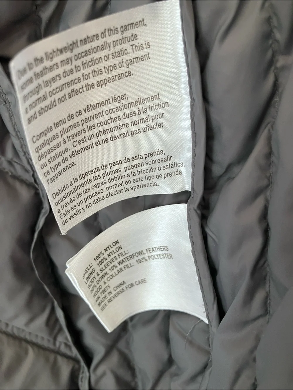 Michael Kors Women’s Gray Packable Down Jacket XS